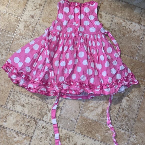 PINK POCKA DOT DRESS - Picture 3 of 4